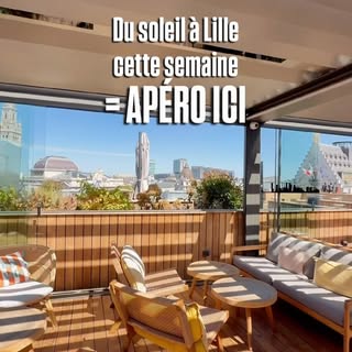 Direction @grand_hotel_bellevue pour profiter de son rooftop avec le beau soleil lillois aujour’d’hu