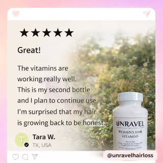 👋🏼 Customer Review!!!

Why Choose "Unravel Women's Hair Vitamin"?

▪︎ Healthy, Lustrous Hair: Enri