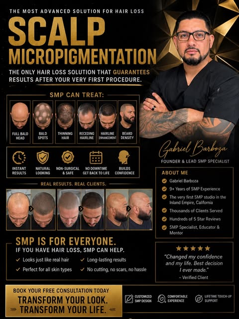 Come see why thousands of men and women are turning to SMP for their hair loss solution.
.
Smp is th