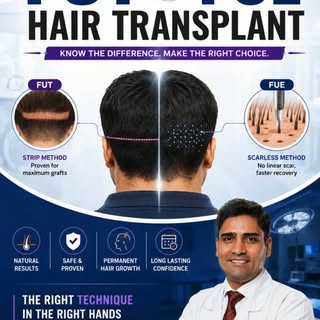 FUT or FUE—which one is better?

The answer depends on your hair loss pattern, donor area, hairstyle