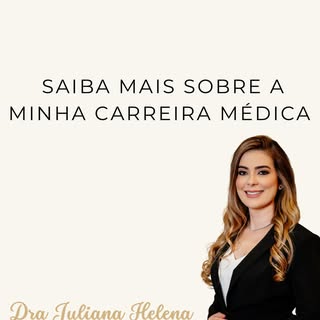◾️Saiba mais sobre a minha carreira médica

🎓Médica desde 2013 pela UNIFENAS Alfenas- CRM MG 85432
