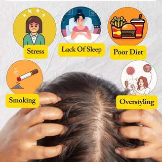 Struggling with hair loss? 😱 Your daily habits could be affecting your hair and scalp.

🍴 Poor die