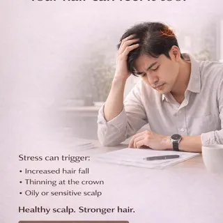 Stressed lately? Your hair can feel it too.
Be honest… have you noticed more hair fall when you're s