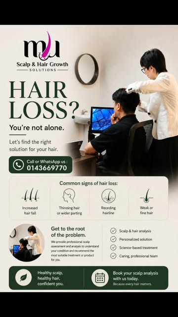 STRUGGLING WITH HAIR LOSS?

Hair loss? Stress? Hormone?
Hair falling more than usual? 😟
You’re not 