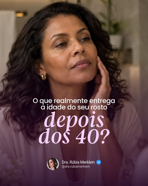 Depois dos 40, o que muda no rosto vai muito além das rugas.

A pele perde firmeza, o contorno começ
