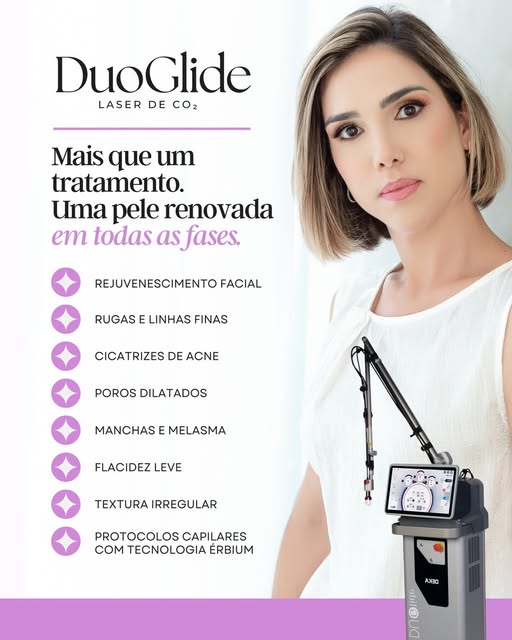 Mais do que tratar sinais do tempo, o DuoGlide atua na renovação da pele, estimulando colágeno e mel