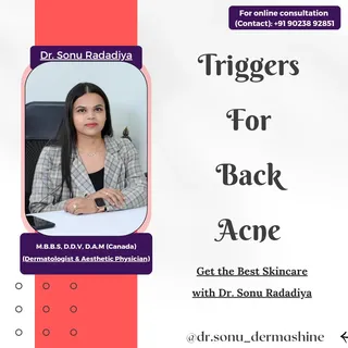 🌟 “Healthy Skin is a sign of overall wellness.”
👩‍⚕‍ Dr. Sonu Radadiya- M.B.B.S, D.D.V, D.A.M (Can