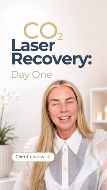 Here is day one feedback from my lovely client, around three hours after her CO₂ laser treatment.

A