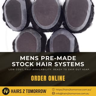 Discover our men's pre-made stock hair systems - low cost, fast availability, ready to ship out ASAP