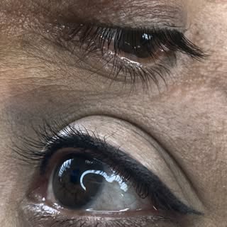 When your clients come in for a brow touch up and the want their eyeliner done too ….. you work late