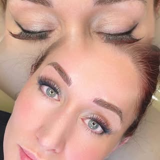 That no makeup, makeup look!  We did a combo brow cover up on an old grey tattoo and they look good 