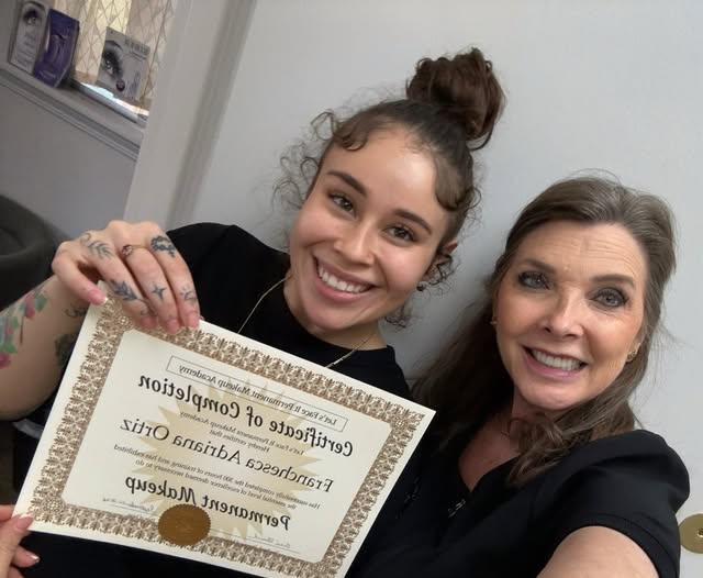 Today Franchesca did it!!! 💕She completed her Permanent Makeup Apprenticeship. She has worked so ha
