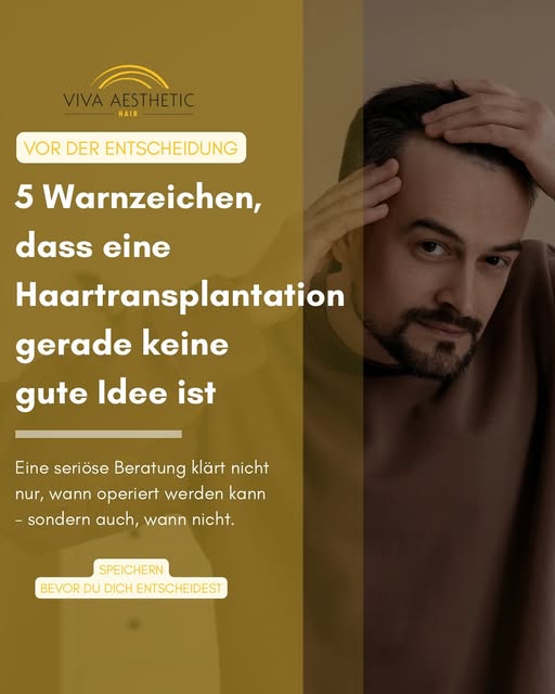 Eine Haartransplantation kann sehr gute Ergebnisse erzielen – aber sie ist nicht automatisch für jed