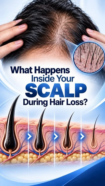 What Happens Inside Your Scalp During Hair Loss? 🧬💇‍♂️
Hair loss isn’t just about losing strands —