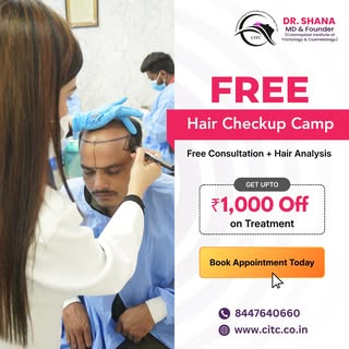 🌟 Suffering from hair loss? Get ready for new hair! 🌟
Solve your hair problems at CITC's free hair
