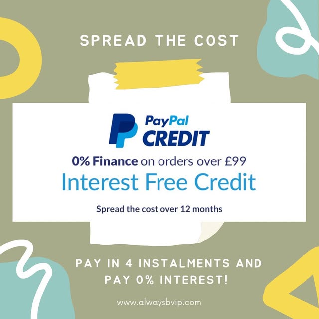 Spread the cost of any of our services over £100, pay in 4 months and pay no interest. #paypal #payl
