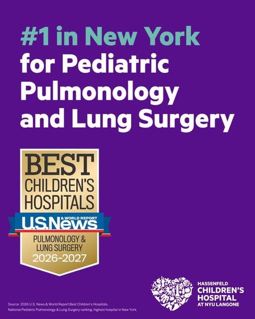 We’re proud to share that Hassenfeld Children’s Hospital is ranked No. 1 in New York State for pedia
