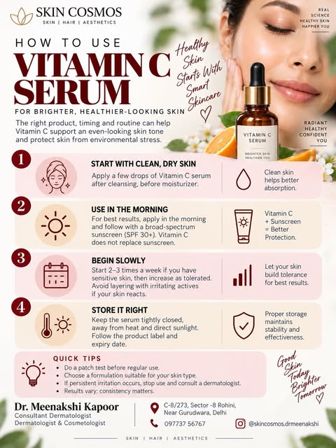 ✨ Vitamin C Serum: Your Guide to Brighter, Healthier-Looking Skin! 🍊

Want to add Vitamin C to your