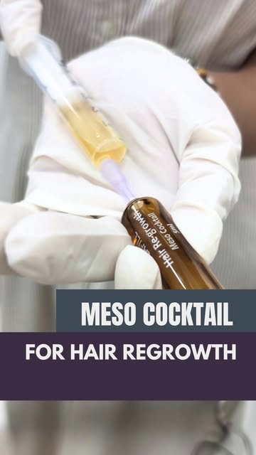 The Hair Re-Growth Meso Cocktail is a specialized blend of vitamins, minerals, and restorative compo