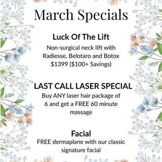 🍀 Last Call for Our March Specials! 🍀

March is almost over—don’t miss your chance to take advanta