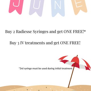 ✨ JUNE SPECIALS ARE HERE ✨

Glow bigger and save bigger this month! 💉💧
🎉 Buy 2 Radiesse syringes,