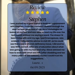We’re so grateful when clients share their journeys 💛 Laura came to see Steve after being encourage