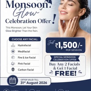 🌧️ MONSOON GLOW CELEBRATION OFFER IS HERE❗️

This monsoon, let your skin glow brighter than the rai