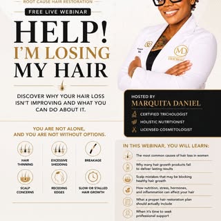 Still losing your hair despite trying oils, vitamins, shampoos, or supplements?

Join me LIVE this W