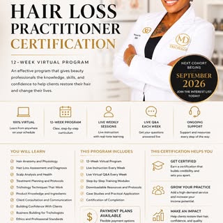 🚨 Enrollment is Almost Here!

The MD Trichology Academy Hair Loss Practitioner Certification is ope