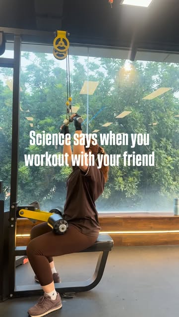 Working out alone= dopamine.  Working out with friend= dopamine + serotonin + oxytocin.  Glowing ski