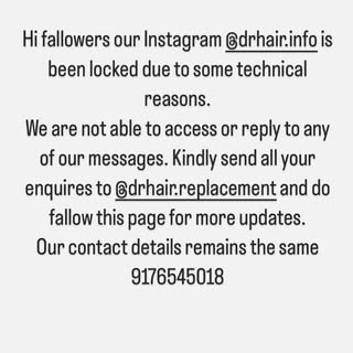 Kindly fallow this page @drhair.replacement for further updates kindly fallow this page @drhair.repl