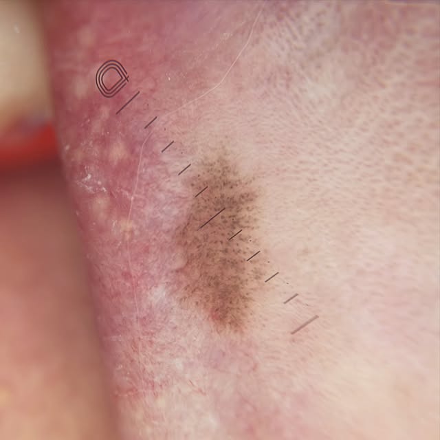 Labial melanotic macule

Courtesy of @bedingustavo 
📸 @dermlite DL5 plus 

#dermoscopy #dermatology