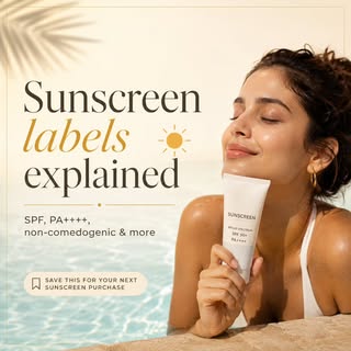 Sunscreen labels can feel confusing sometimes ☀️
SPF, PA++++, broad spectrum, non-comedogenic… what 