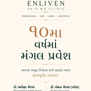 Every milestone tells a story. Ours is written with your trust.
As Enliven Skin MD Clinic completes 