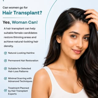 Can women get a hair transplant? Yes, they can! 💆‍♀️✨

Restore your hair density and regain natural