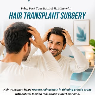 Hair loss doesn't have to define your confidence.

A hair transplant restores your natural hairline 