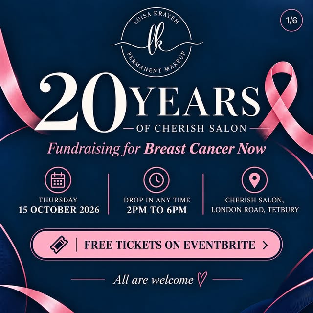 We’re celebrating 20 years of Cherish Salon 💗

On Thursday 15 October, we’d love you to join us for