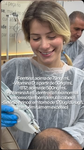 Seus exames precisam estar assim pro seu cabelo parar de cair 🧬

Ferritina, vitamina D, B12, A, E, 
