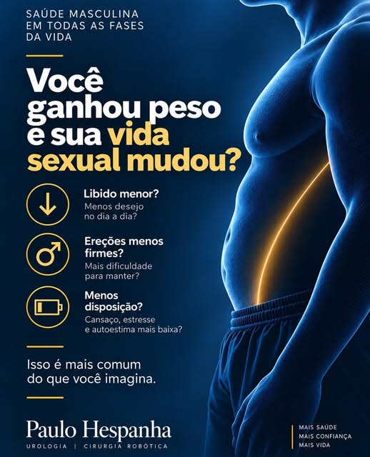 Você ganhou peso e percebeu mudanças na sua vida sexual?

A queda da libido, piora da ereção e reduç