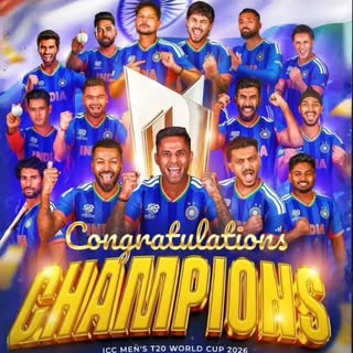 🏆 Champions of the World! 🇮🇳
A proud moment for every Indian as our champions bring home the ICC 