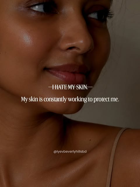 The way we speak about our skin matters.
Not every texture, breakout or change needs to be treated a