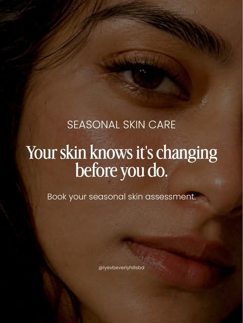 Your skin feels every seasonal shift  before you even notice it. 🍂
As the weather changes, so do yo