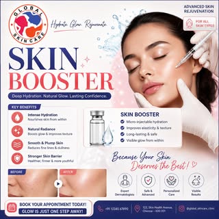 Skin Booster Treatment | Hydrate. Glow. Rejuvenate.

Your skin deserves more than just skincare—it d