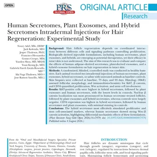 𝗡𝗘𝗪 𝗥𝗘𝗦𝗘𝗔𝗥𝗖𝗛 | 𝗛𝗔𝗜𝗥 𝗥𝗘𝗚𝗘𝗡𝗘𝗥𝗔𝗧𝗜𝗢𝗡 🧬🌱

📄 “𝗛𝘂𝗺𝗮𝗻 𝗦𝗲𝗰𝗿𝗲𝘁𝗼𝗺𝗲�