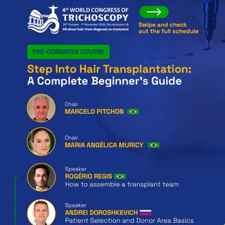 Interested in starting your journey in hair transplantation? 

The pre-congress course “Step Into Ha