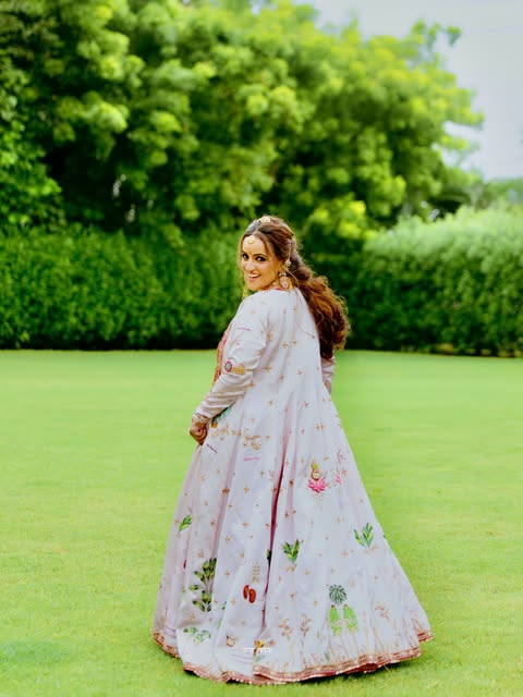 This beautiful outfit is inspired by Lord Krishna, designed with intricate detailing and exquisite c