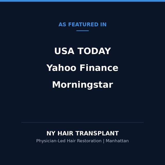 We made headlines! 📰✨ NY Hair Transplant was just featured in USA Today, Yahoo Finance, and Morning
