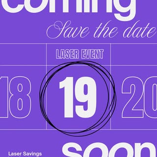 ✨ SAVE THE DATE ✨

Mark your calendars for our Laser Event on Saturday , September 19 at 1:00 PM! 💜