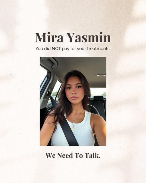 Mira Yasmin, we need to talk. 👀

Botox. Salmon DNA. Lip fillers. Fractional laser.
And not a single