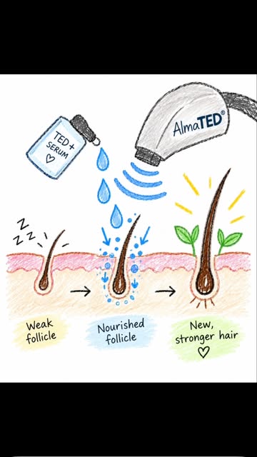 Hair loss doesn’t have to mean needles, pain, or downtime. ✨

Meet Alma TED — an advanced, non-invas